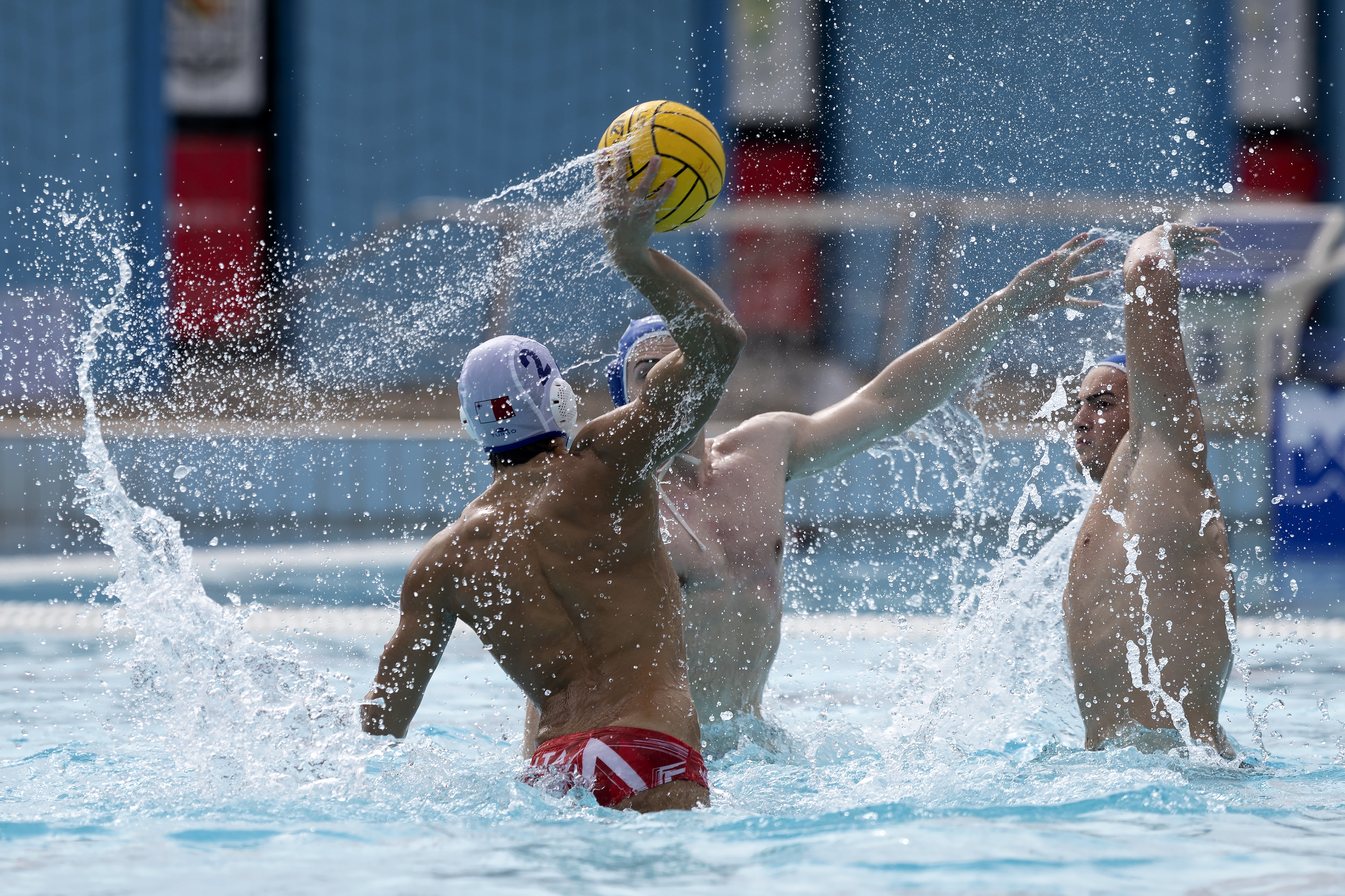 IMAGO / Domenic Aquilina, Malta's Jake Muscat (L) shoots at goal